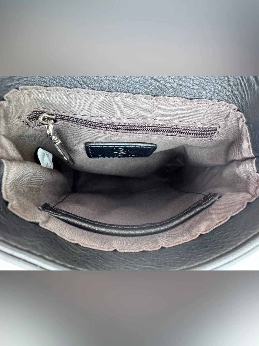 BOSTANTEN Black Vegan Leather Crossbody Phone Bag With Adjustable Strap